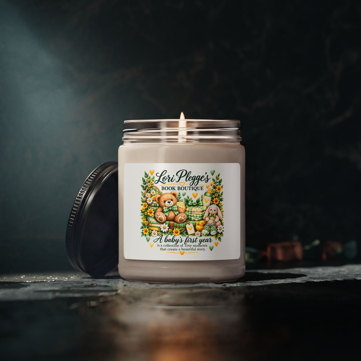 Baby's First Chapter Keepsake Candle – Green and Yellow