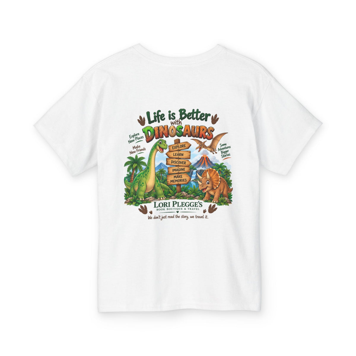 Dinosaur Adventure Youth T‑Shirt — "Life Is Better with Dinosaurs" Kids Tee