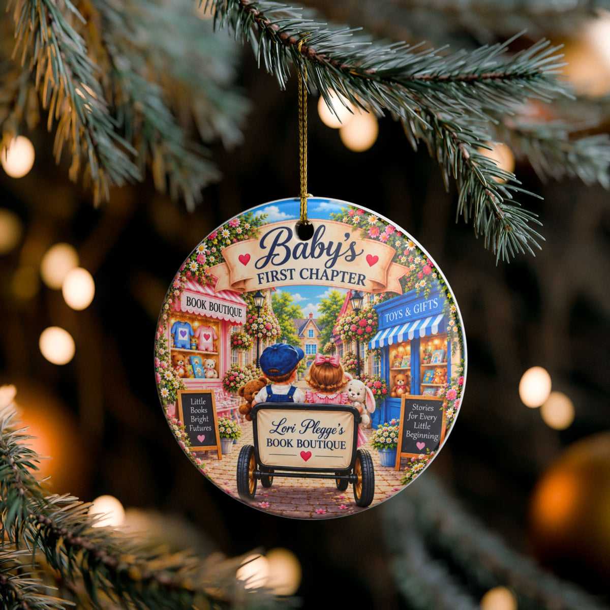 Baby’s First Chapter Double-Sided Keepsake Ornament