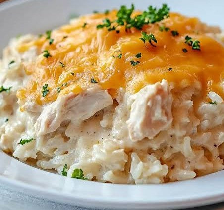 🥣 Front Porch Creamy Chicken & Rice Casserole