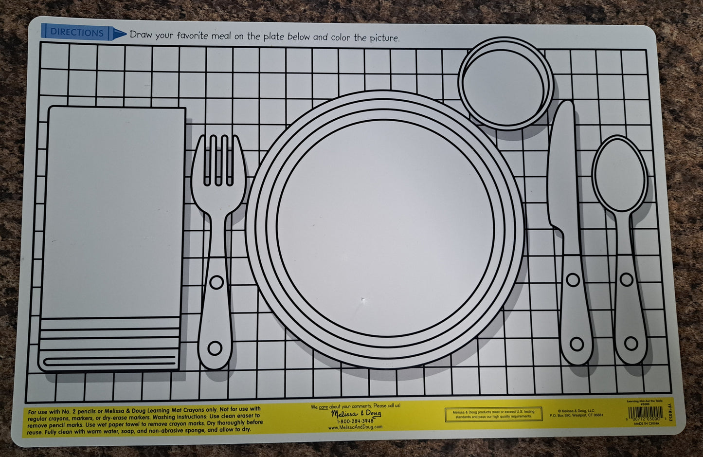 Kid's Fun Learning Table Placemats