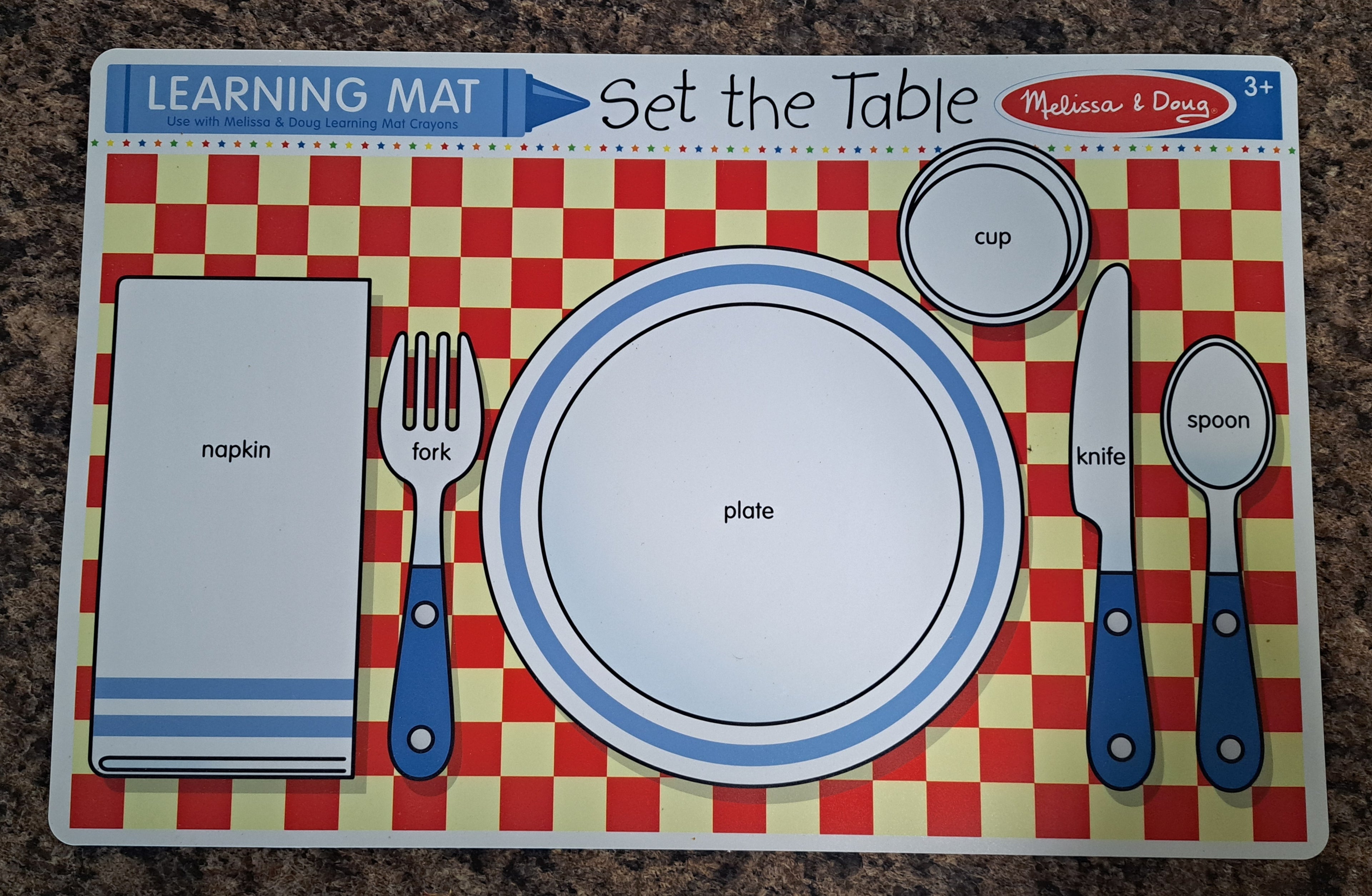 Kid's Fun Learning Table Placemats