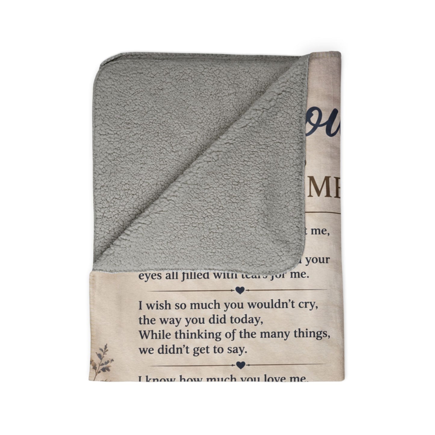 "When Tomorrow Starts Without Me" - Fleece Sherpa Blanket —Memorial Sunset Throw