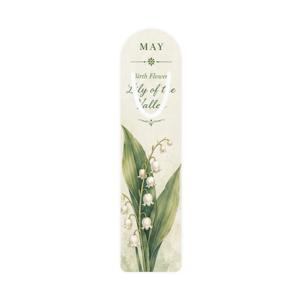 Bookmark (e) - May Lily of the Valley Metal  — Botanical Birth Flower Gift