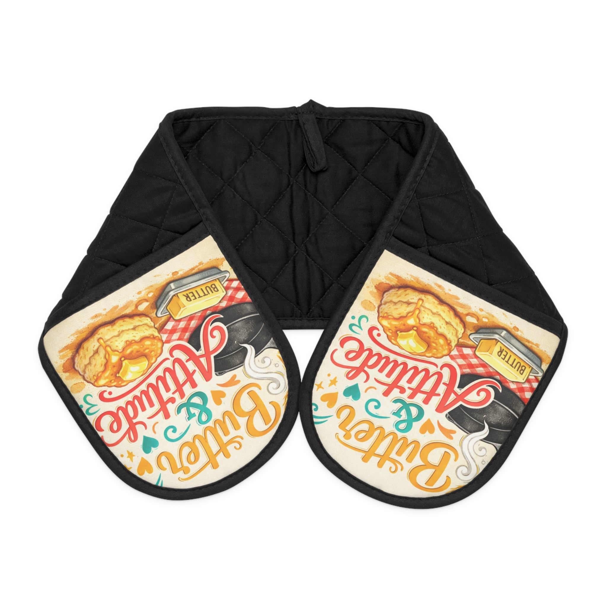 Well Butter My Butt & Call Me a Biscuit - Barbecue Baking Double Oven Mitts