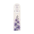 Bookmark (g) - July Larkspur Floral  — Botanical Birthday Gift