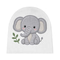 Baby Beanie - Cute Elephant  – Soft Newborn Hat with Embroidered Safari Design