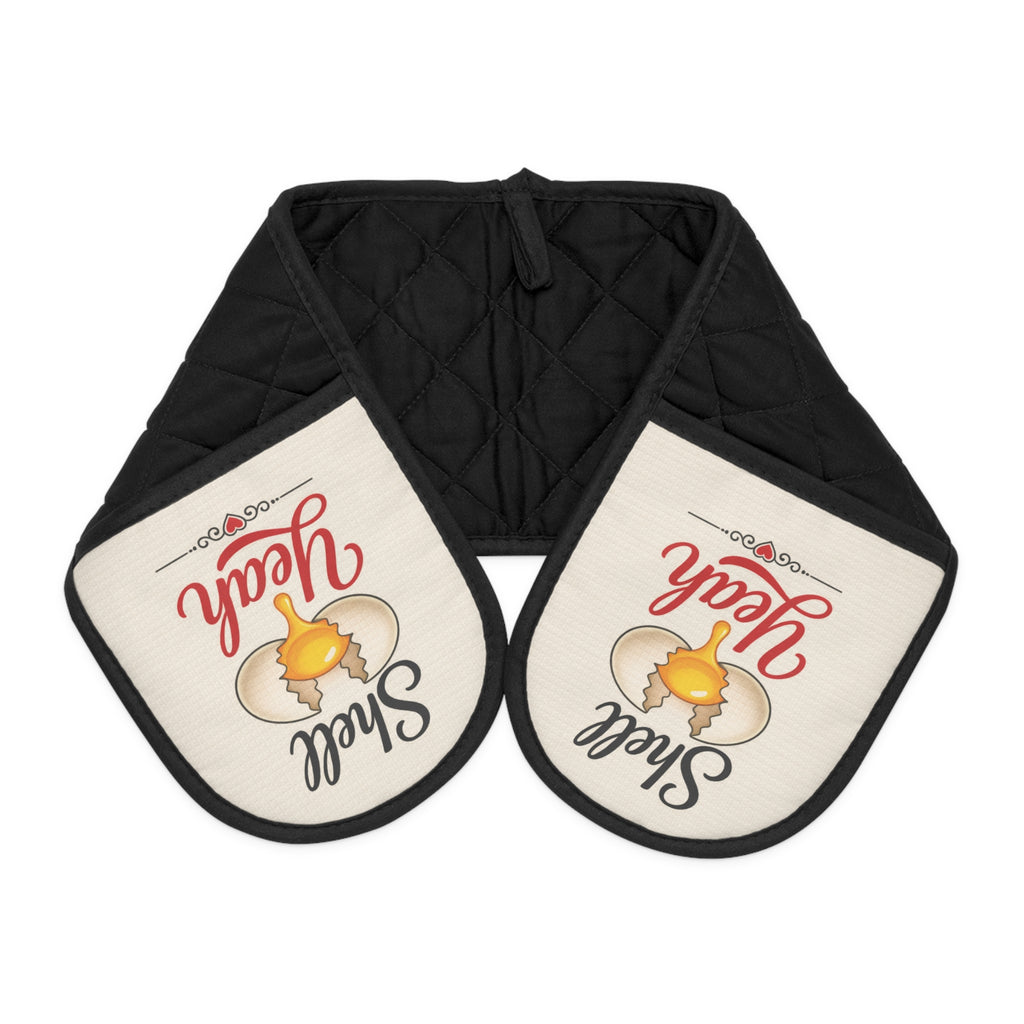 201 Ways to Fix an Egg - Shell Yeah Oven Mitts - Double Handled Heat-Resistant
