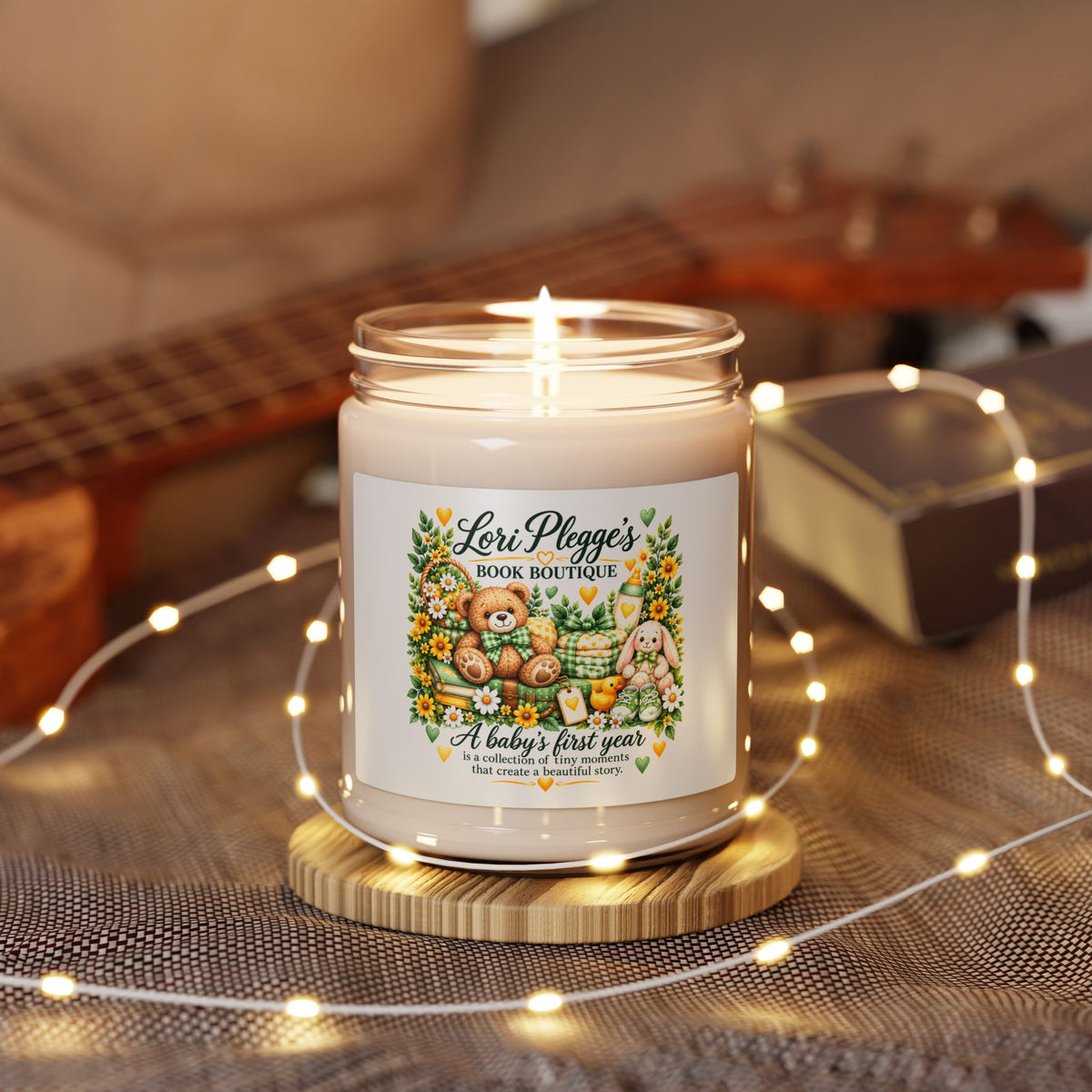 Baby's First Chapter Keepsake Candle – Green and Yellow