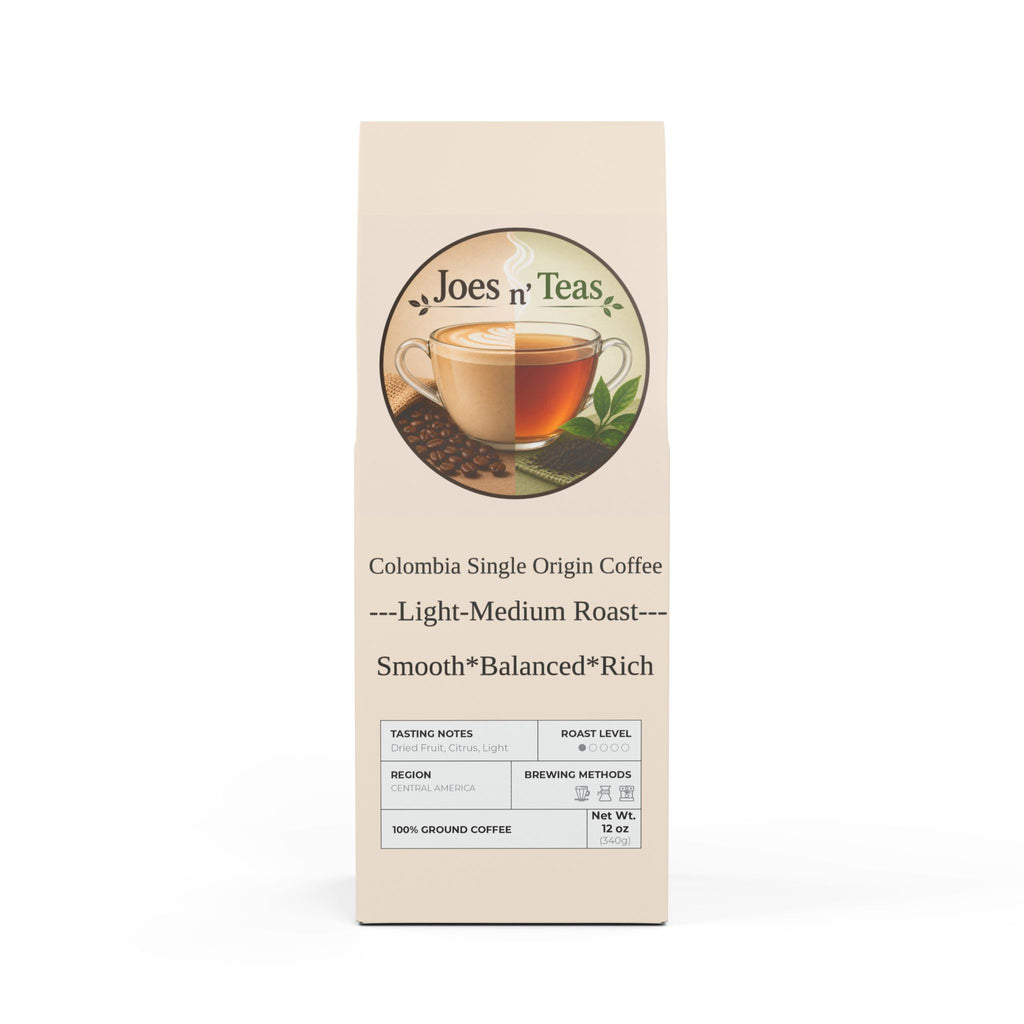 Joes N' Teas Coffee - Colombia Single Origin Coffee (Light-Medium Roast)