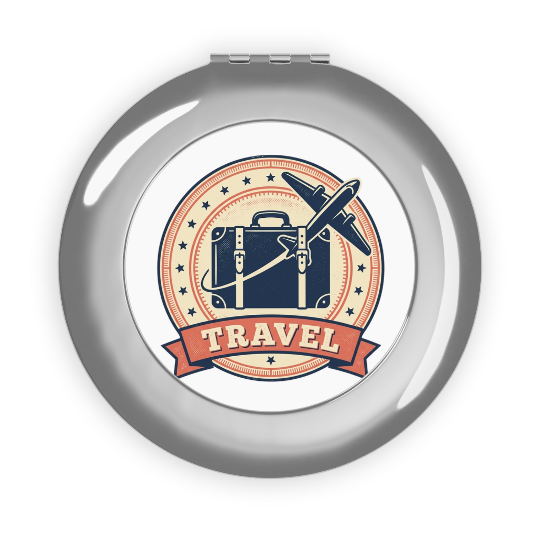 How to Become a House Sitter - Travel Compact Mirror — Vintage Luggage & Plane Design
