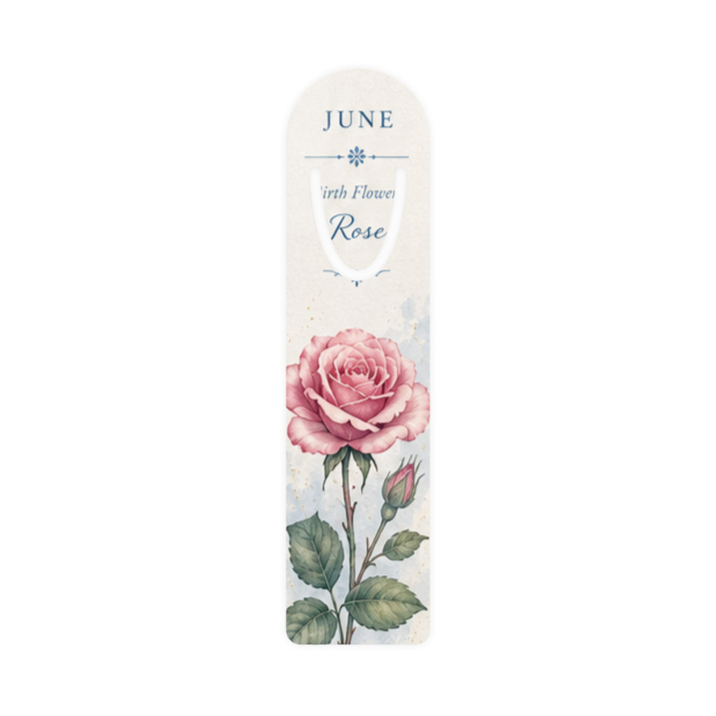 Bookmark (f) - June Rose Floral – Botanical Metal Book Marker