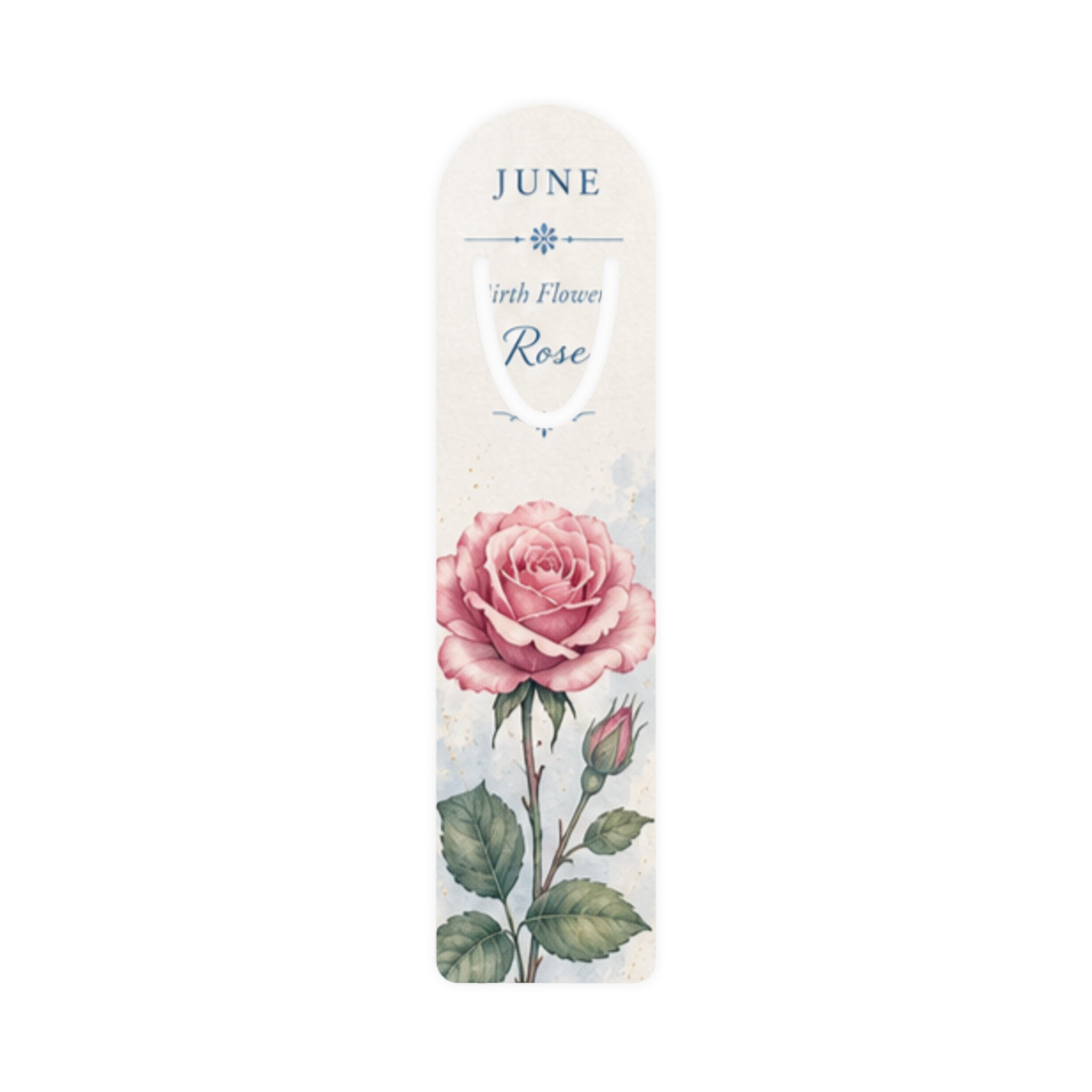Bookmark (f) - June Rose Floral – Botanical Metal Book Marker