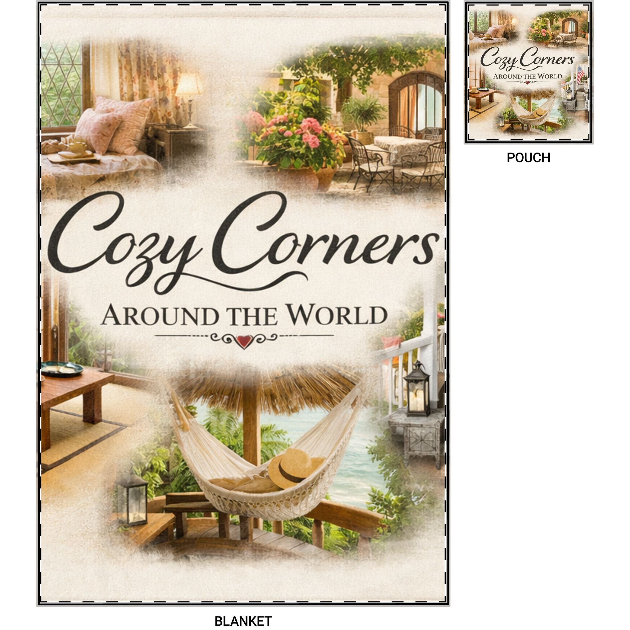 How to Become a House Sitter - Cozy Corners Around the World Travel Blanket with Pouch