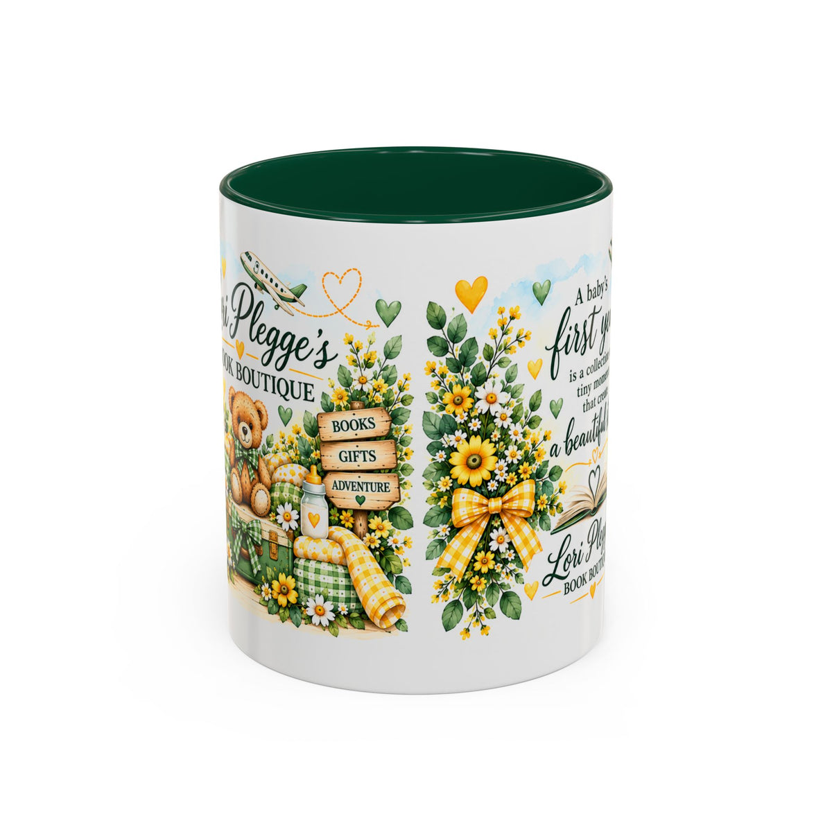 Baby's First Chapter Keepsake Mugs - Green & Yellow