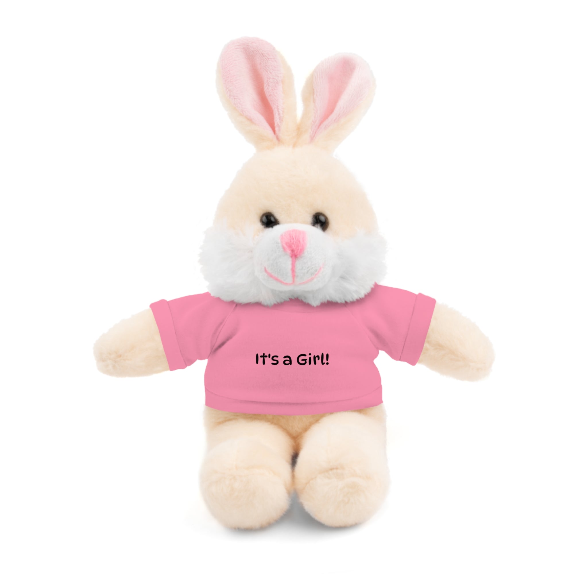 Baby Stuffed Animal It's a Girl! Pink T‑Shirt Baby Announcement Teddy