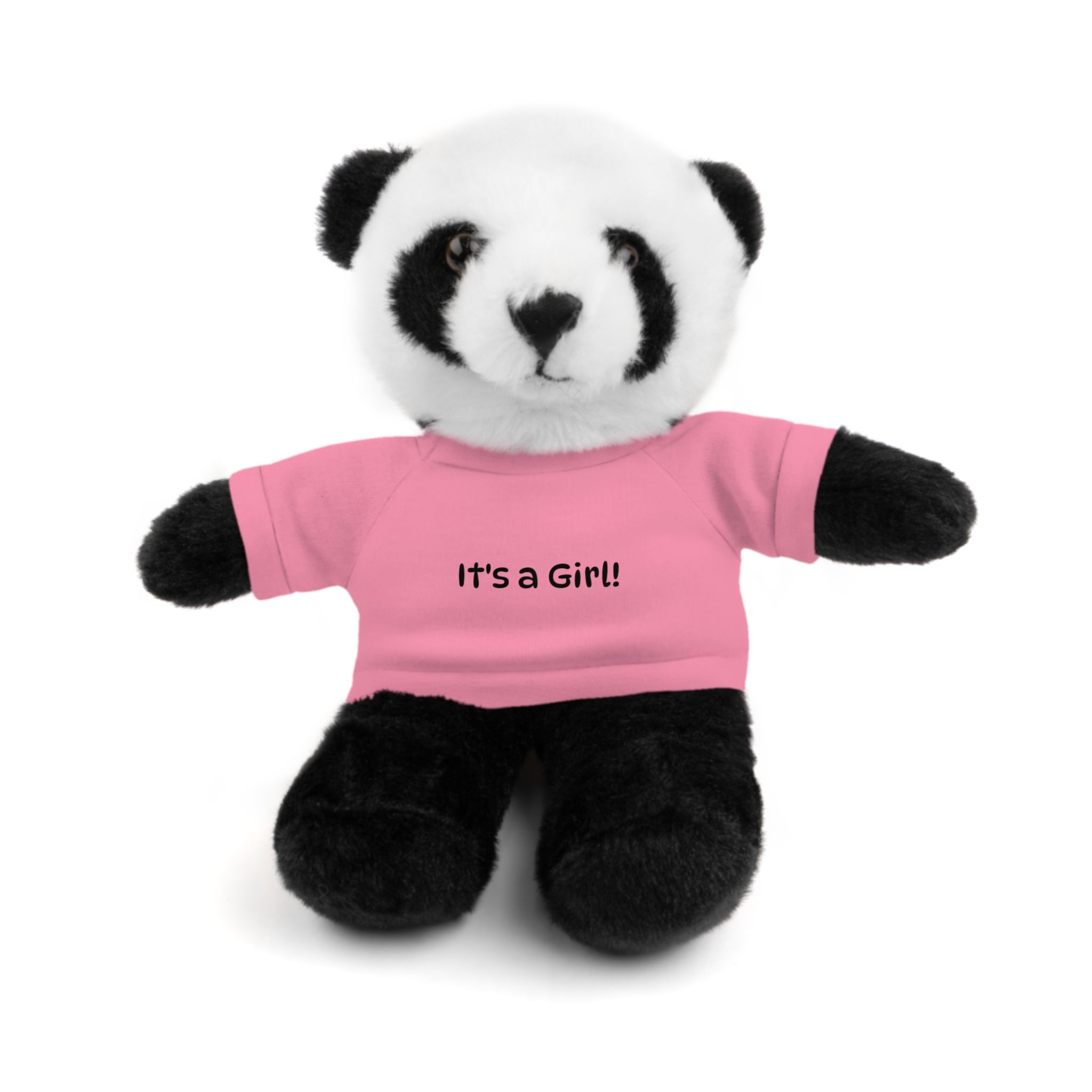 Baby Stuffed Animal It's a Girl! Pink T‑Shirt Baby Announcement Teddy