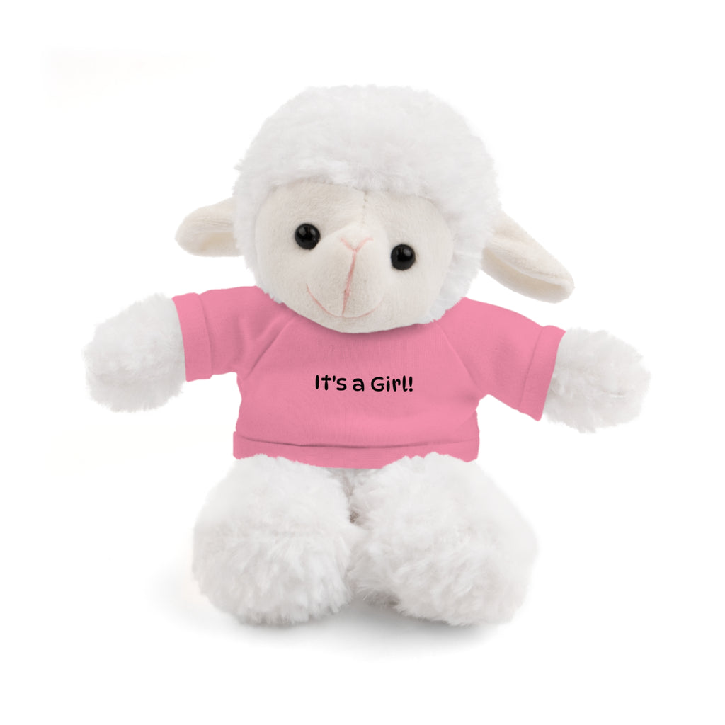 Baby Stuffed Animal It's a Girl! Pink T‑Shirt Baby Announcement Teddy