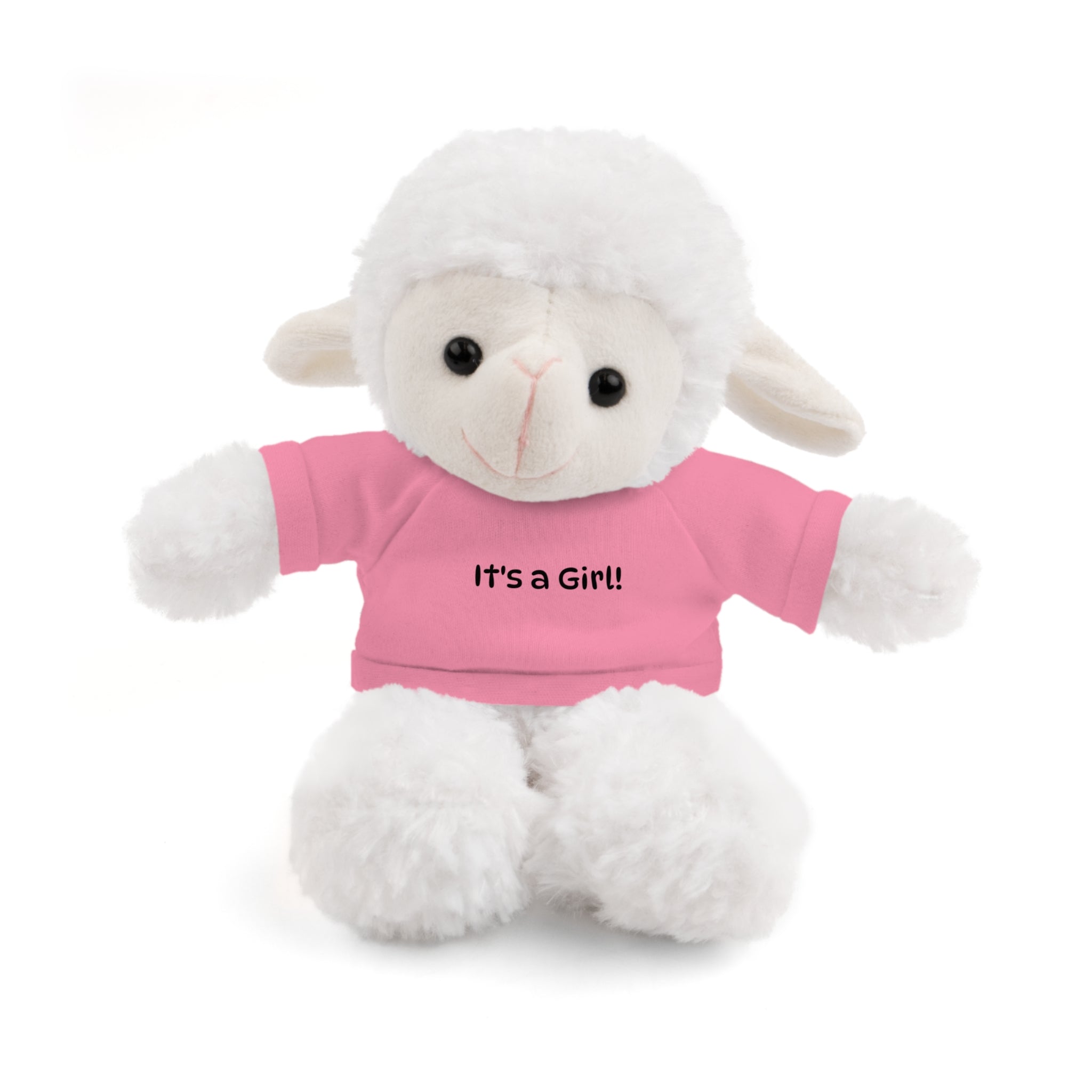 Baby Stuffed Animal It's a Girl! Pink T‑Shirt Baby Announcement Teddy
