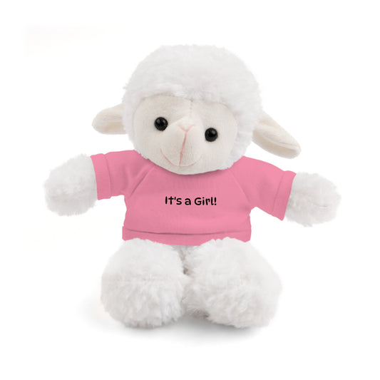 Baby Stuffed Animal It's a Girl! Pink T‑Shirt Baby Announcement Teddy
