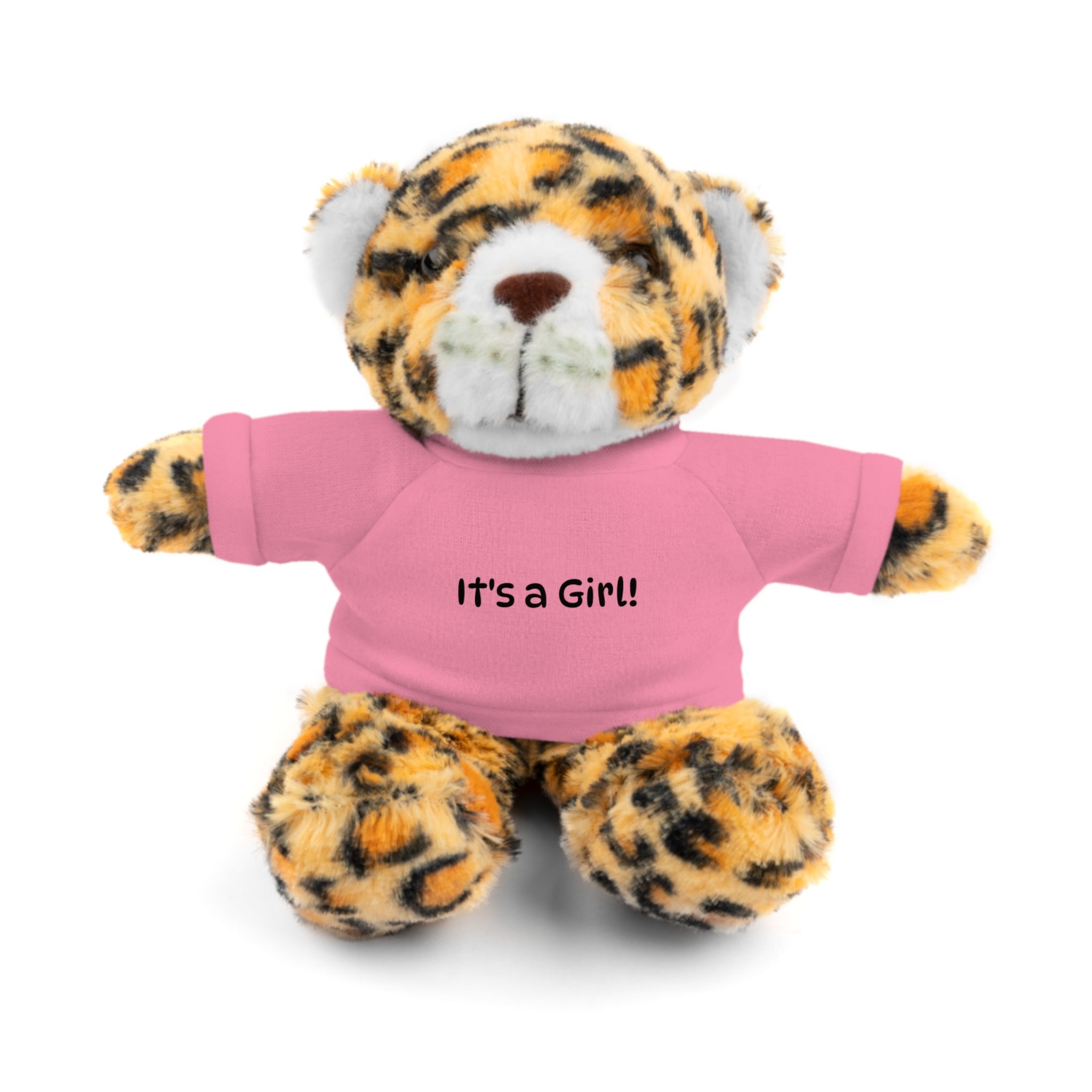 Baby Stuffed Animal It's a Girl! Pink T‑Shirt Baby Announcement Teddy