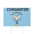 Baby - Lawn Sign - Congrats! "It's a Boy"  – Blue Baby Shower Announcement