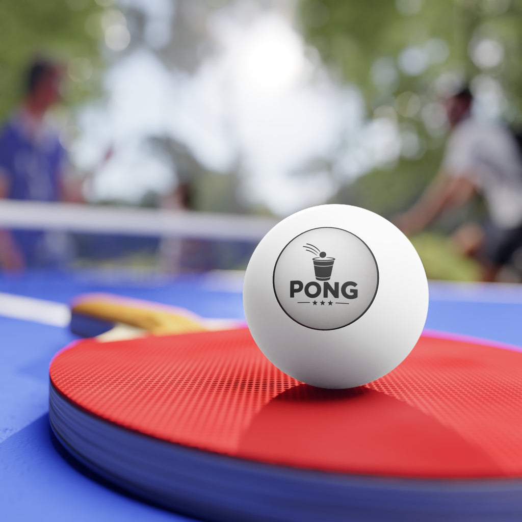 Great Ideas for Special Occasions January - December Beer Pong Balls (6-Pack) — Printed 'PONG' Logo Party Ping Pong Balls