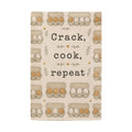 201 Ways to Fix an Egg - "Crack, Cook, Repeat" Waffle Weave Kitchen Towel