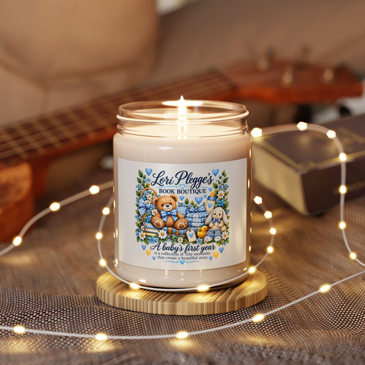 A Baby’s First Chapter Keepsake Candle - Blue