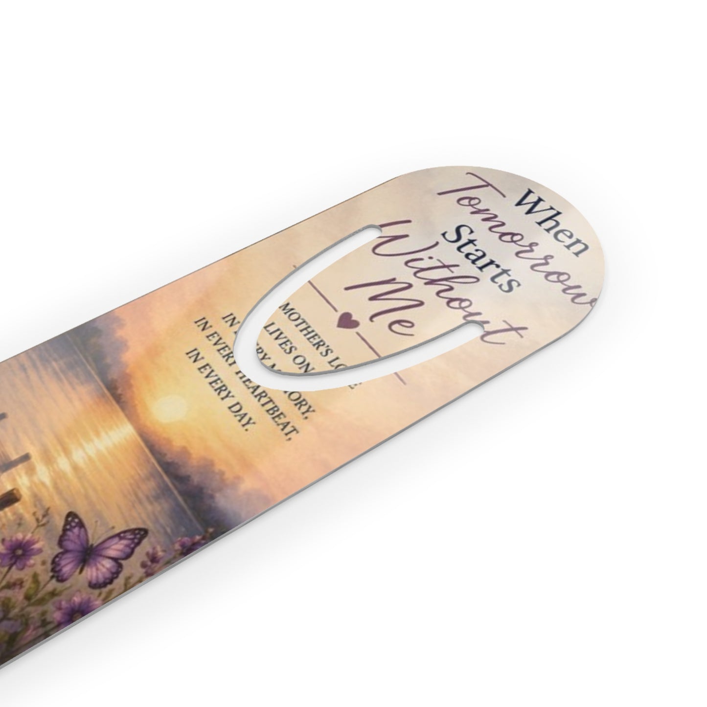 When Tomorrow Starts Without Me Memorial Bookmark – Sympathy Keepsake with Poem & Sunset Scene