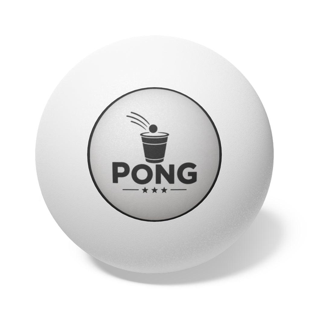 Great Ideas for Special Occasions January - December Beer Pong Balls (6-Pack) — Printed 'PONG' Logo Party Ping Pong Balls