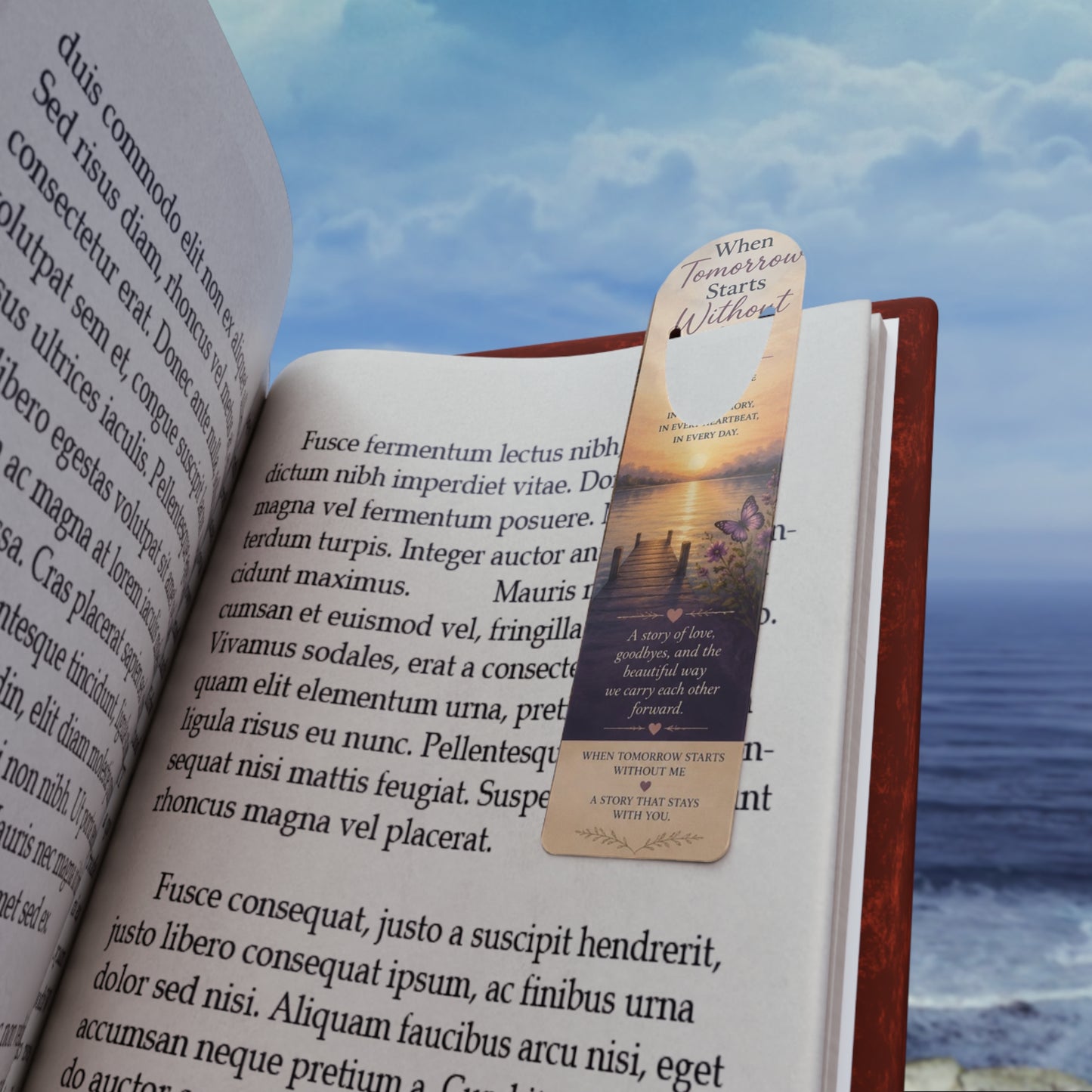 When Tomorrow Starts Without Me Memorial Bookmark – Sympathy Keepsake with Poem & Sunset Scene