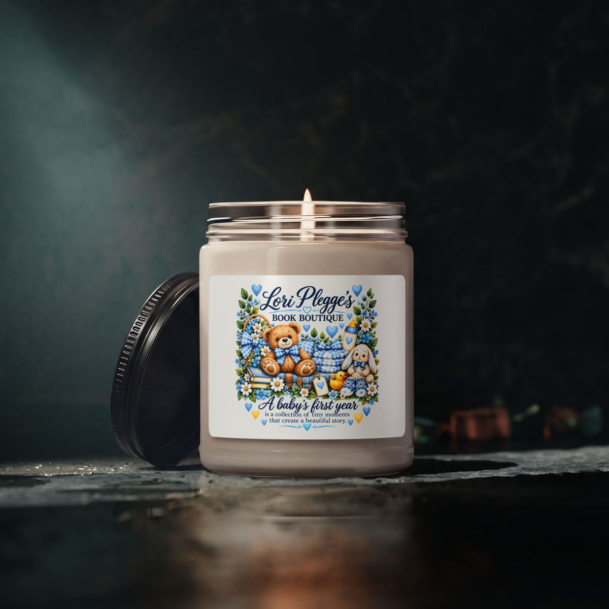 A Baby’s First Chapter Keepsake Candle - Blue
