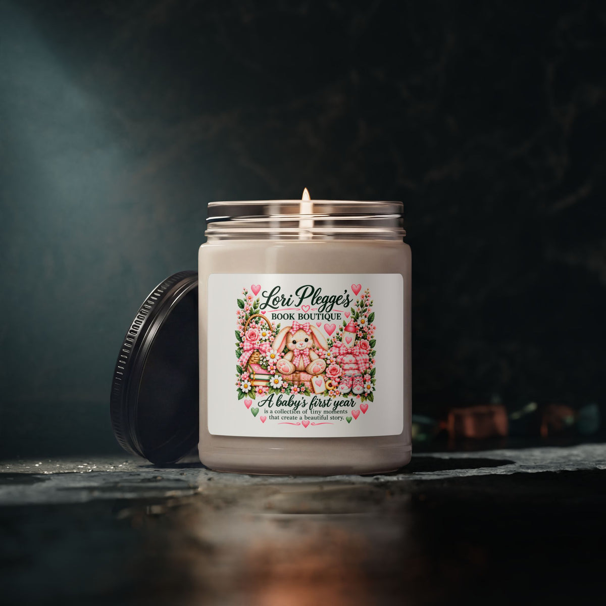 A Baby’s First Chapter Keepsake Candle - Pink