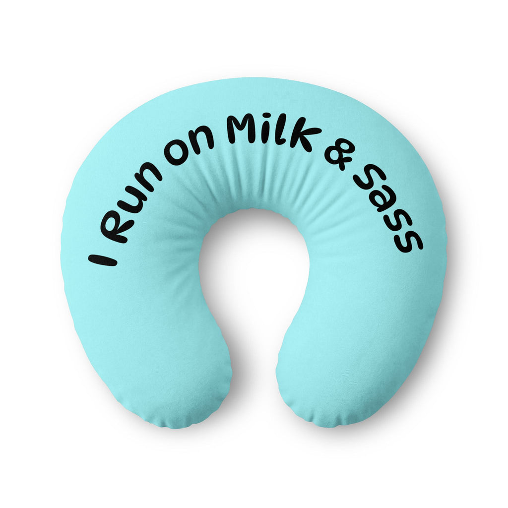 Baby Nursing Pillow Cover - "I'm Hungry" Blue Cute Baby Feeding Support Cover