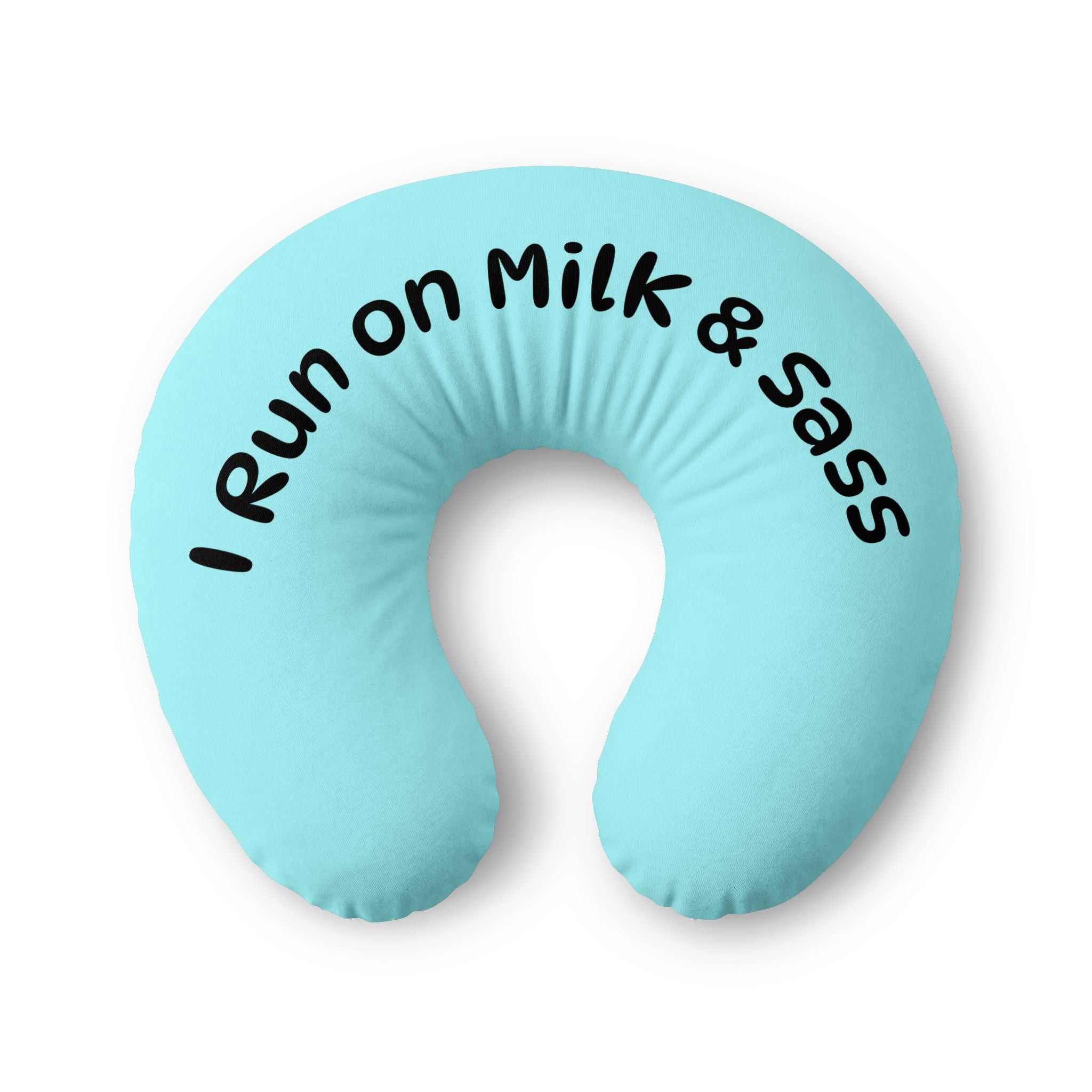 Baby Nursing Pillow Cover - "I'm Hungry" Blue Cute Baby Feeding Support Cover