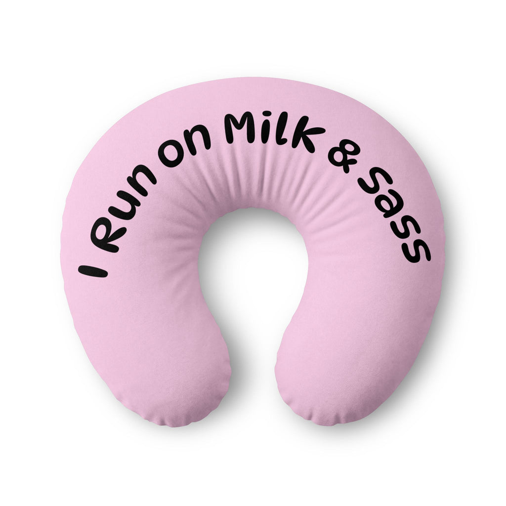 Baby Nursing Pillow Cover — Pink "I'm Hungry" Nursing Support Slipcover