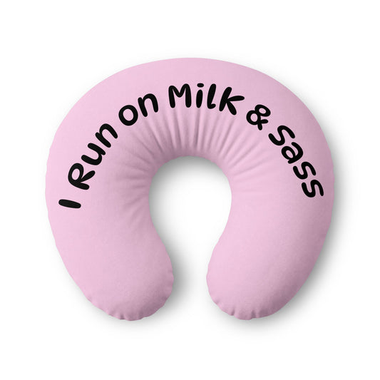Baby Nursing Pillow Cover — Pink "I'm Hungry" Nursing Support Slipcover