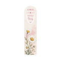 Bookmark (d) – April Birth Flower - Metal Bookmark with Floral Illustration
