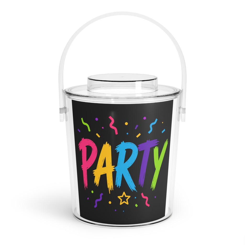 Great Ideas for Special Occasions January - December - Party Ice Bucket with Tongs – Colorful Confetti Beverage Cooler