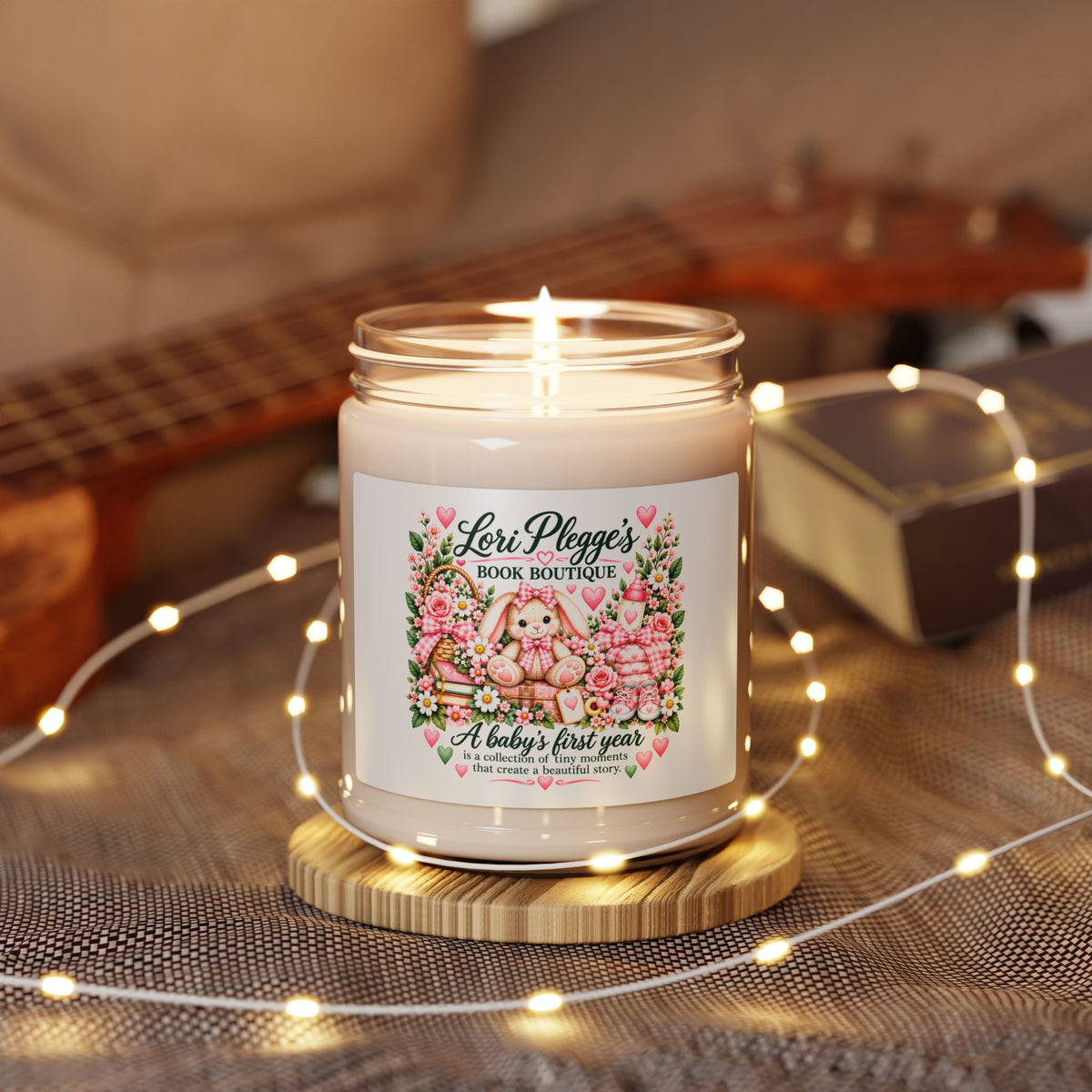 A Baby’s First Chapter Keepsake Candle - Pink