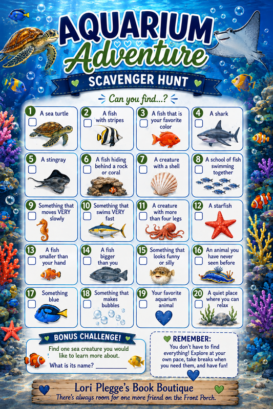 Aquarium Adventure – Underwater Scavenger Hunt | Printable Kids' Activity