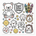 Babysitter Activity - Stickers - Fun Pack