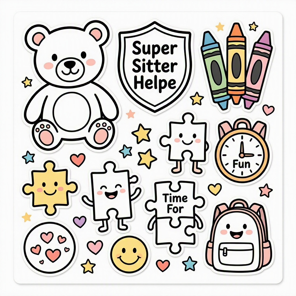 Babysitter Activity - Stickers - Fun Pack