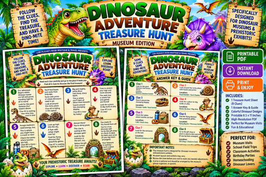 Dinosaur Adventure   Printable Museum Treasure Hunt 🦖🦕
