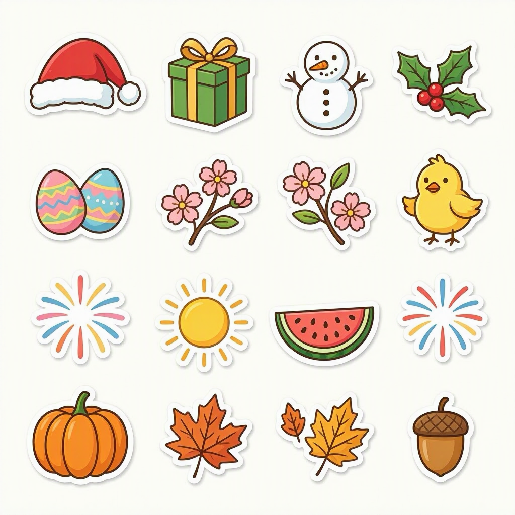 Babysitter Activity - Stickers -  Holiday & Seasonal