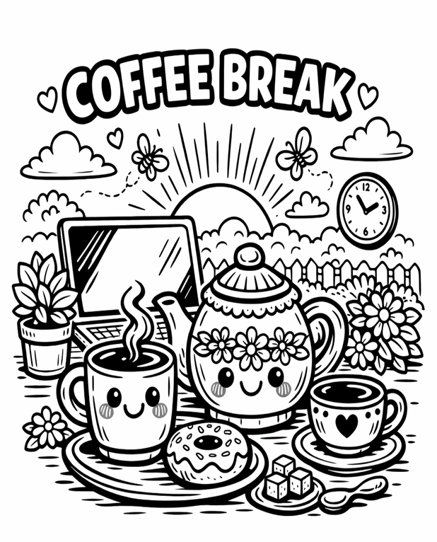 Joes N' Teas - Coloring Book